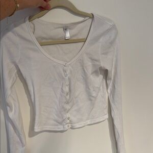 White Button-Up Women's Top